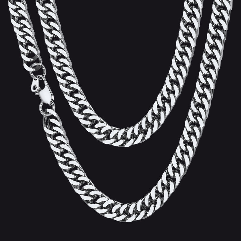 Miami Cuban Link Chain Necklace With Gift Crad for Him