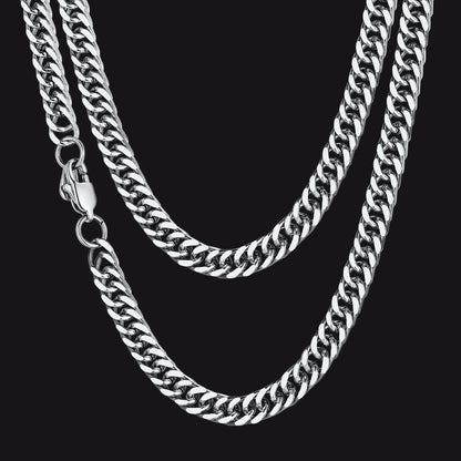Miami Cuban Link Chain Necklace With Gift Crad for Him
