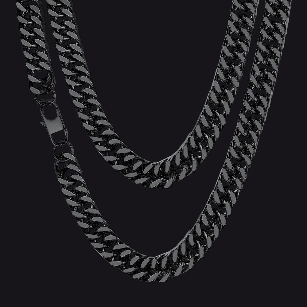 Miami Cuban Link Chain Necklace With Gift Crad for Him