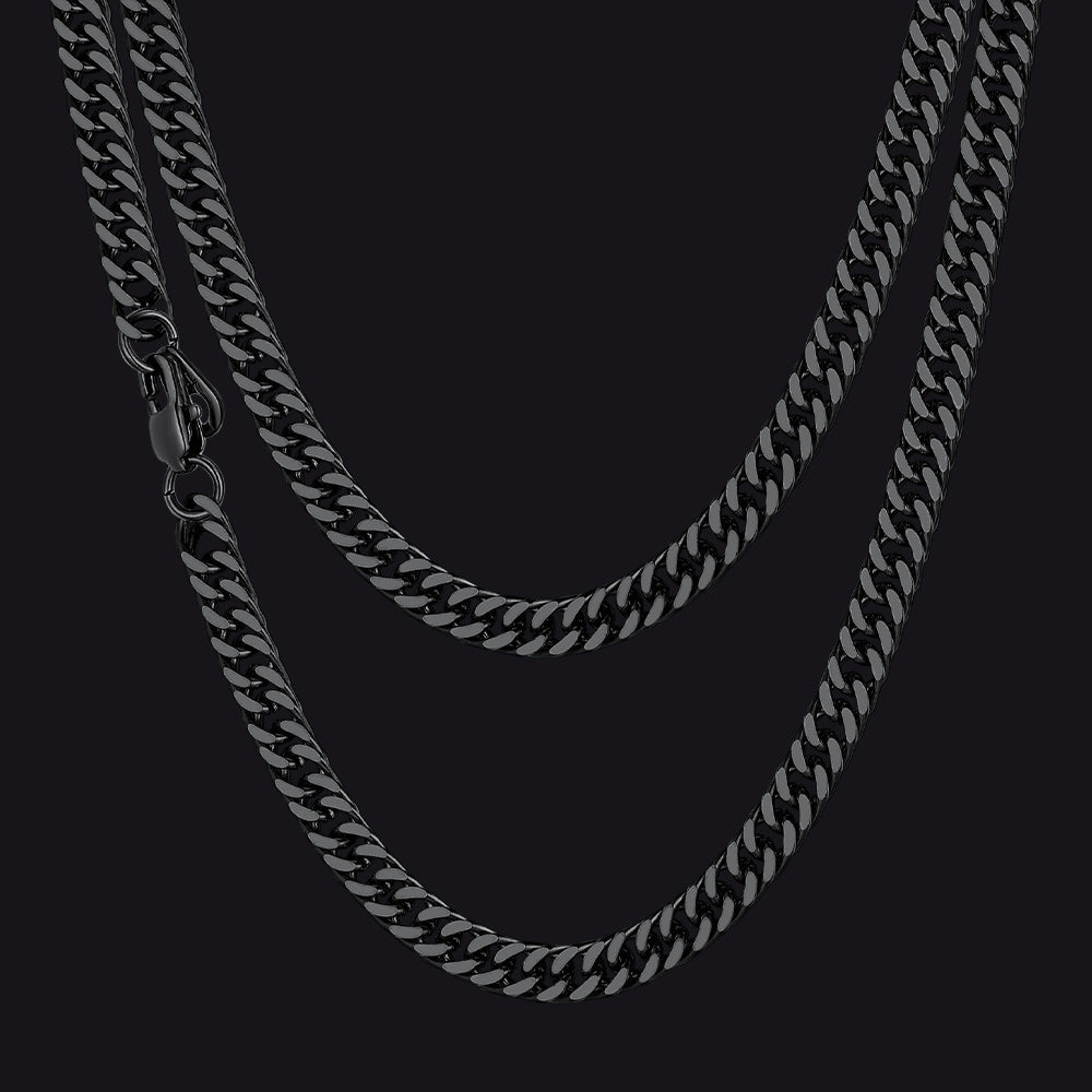 Miami Cuban Link Chain Necklace With Gift Crad for Him