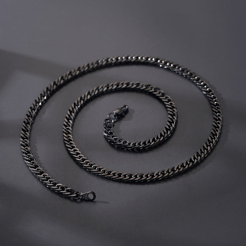 Miami Cuban Link Chain Necklace With Gift Crad for Him