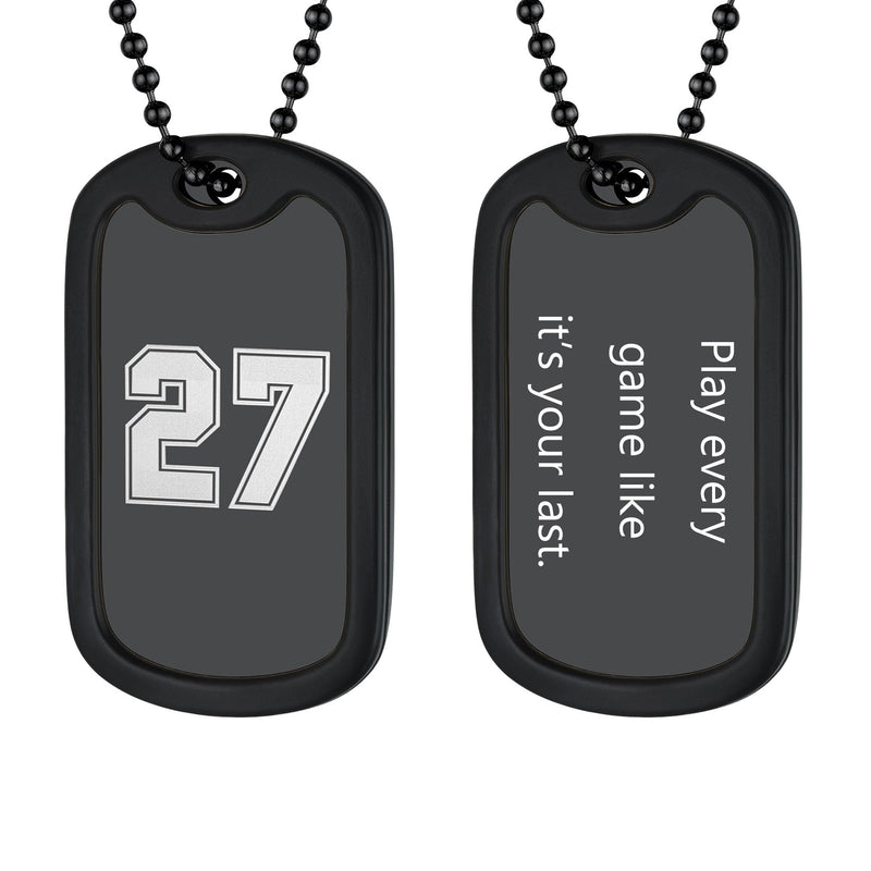 Customized Sport Number Dog Tag Necklace for