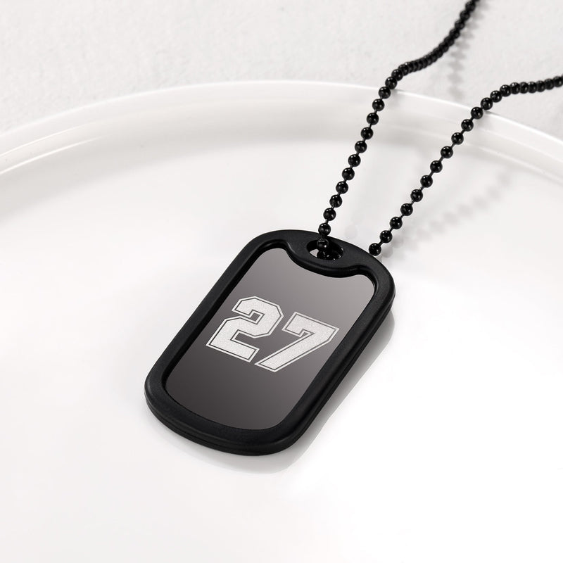Customized Sport Number Dog Tag Necklace for