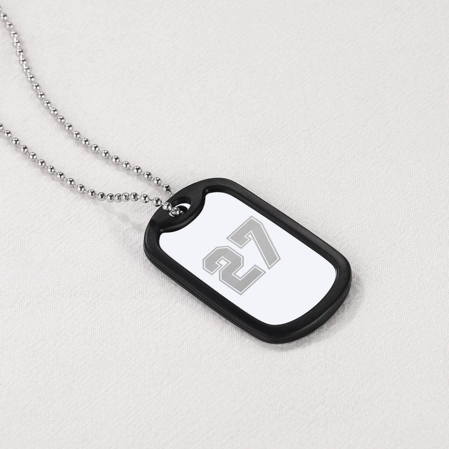 Customized Sport Number Dog Tag Necklace for