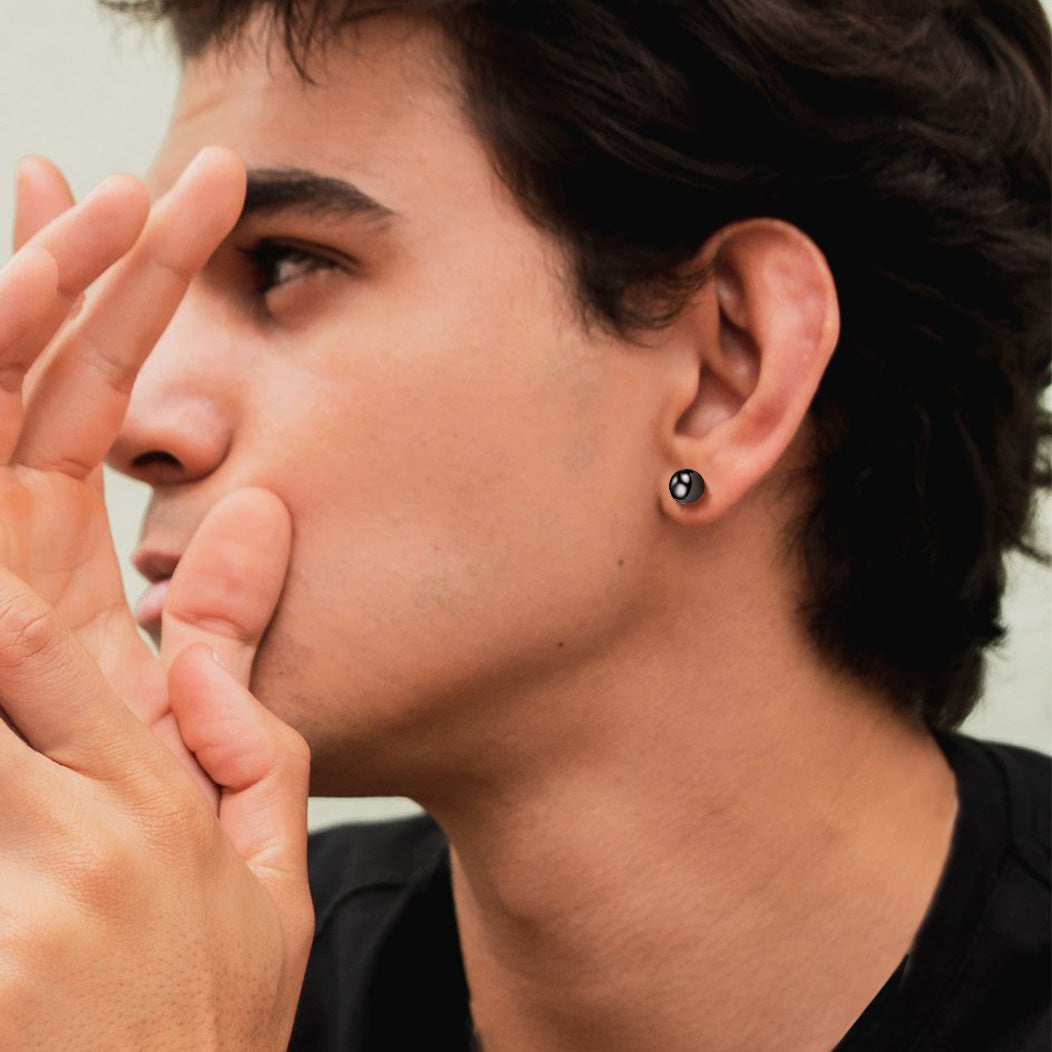 S925 Silver Minimalist Ball Stud Earrings for