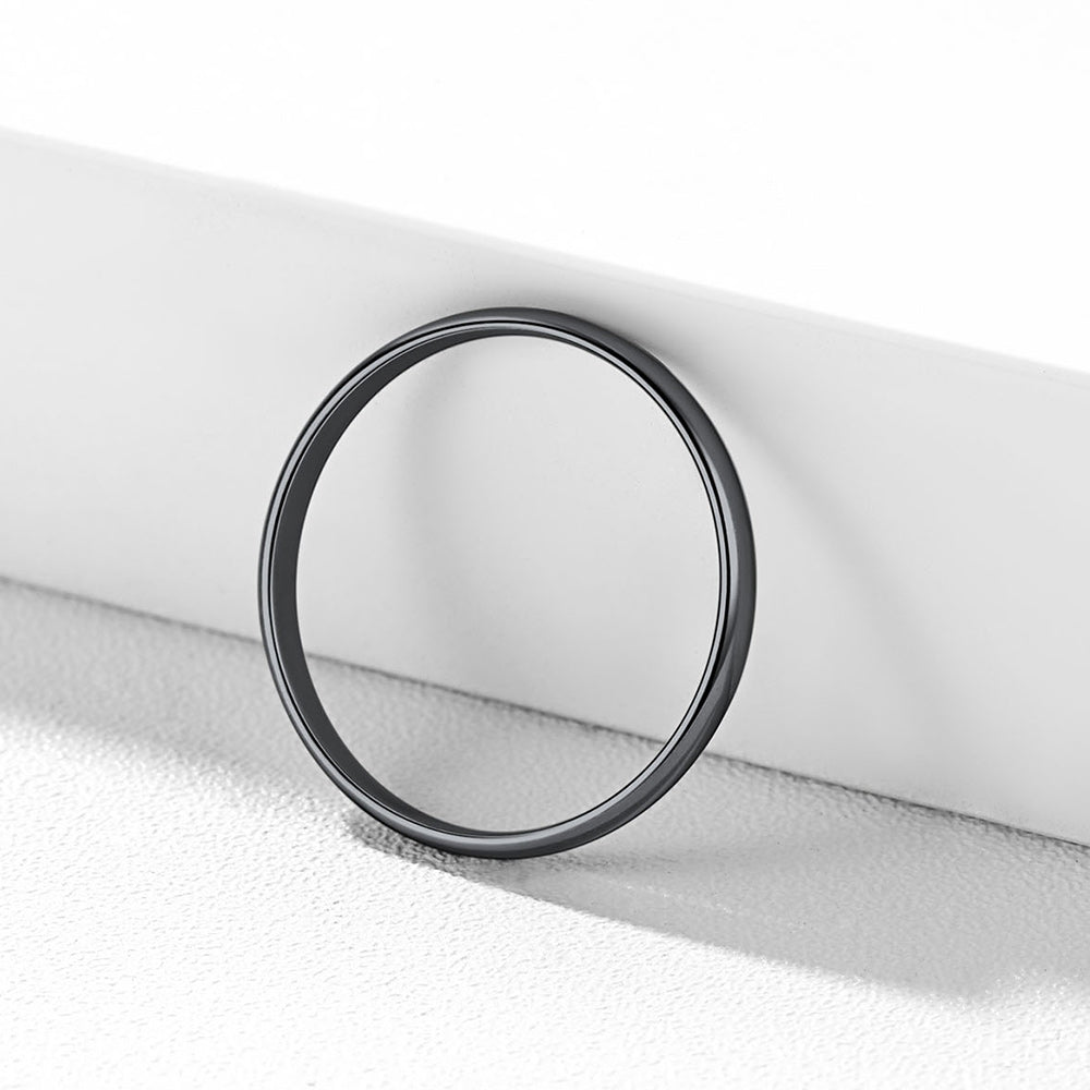 Sterling Silver Minimalist Band Ring for Couple