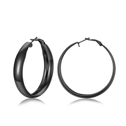 Minimalist Circle Round Huggie Hoop Earrings for , 40/60/80mm