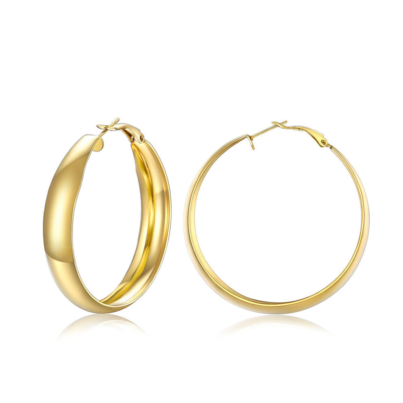 Minimalist Circle Round Huggie Hoop Earrings for , 40/60/80mm