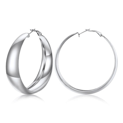 Minimalist Circle Round Huggie Hoop Earrings for , 40/60/80mm