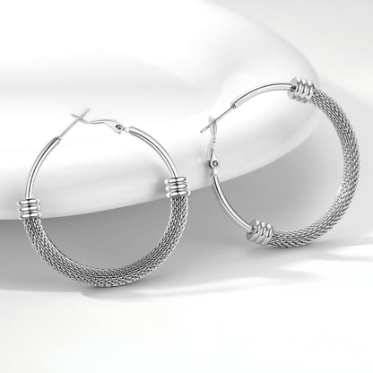 Minimalist Chunky Hoop Earrings for With Lobster Clasp