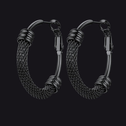 Minimalist Chunky Hoop Earrings for With Lobster Clasp