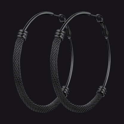 Minimalist Chunky Hoop Earrings for With Lobster Clasp