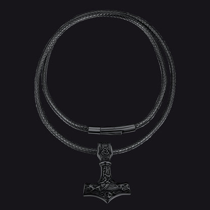 Norse Viking Thor's Hammer Necklace Mjolnir Pendant for