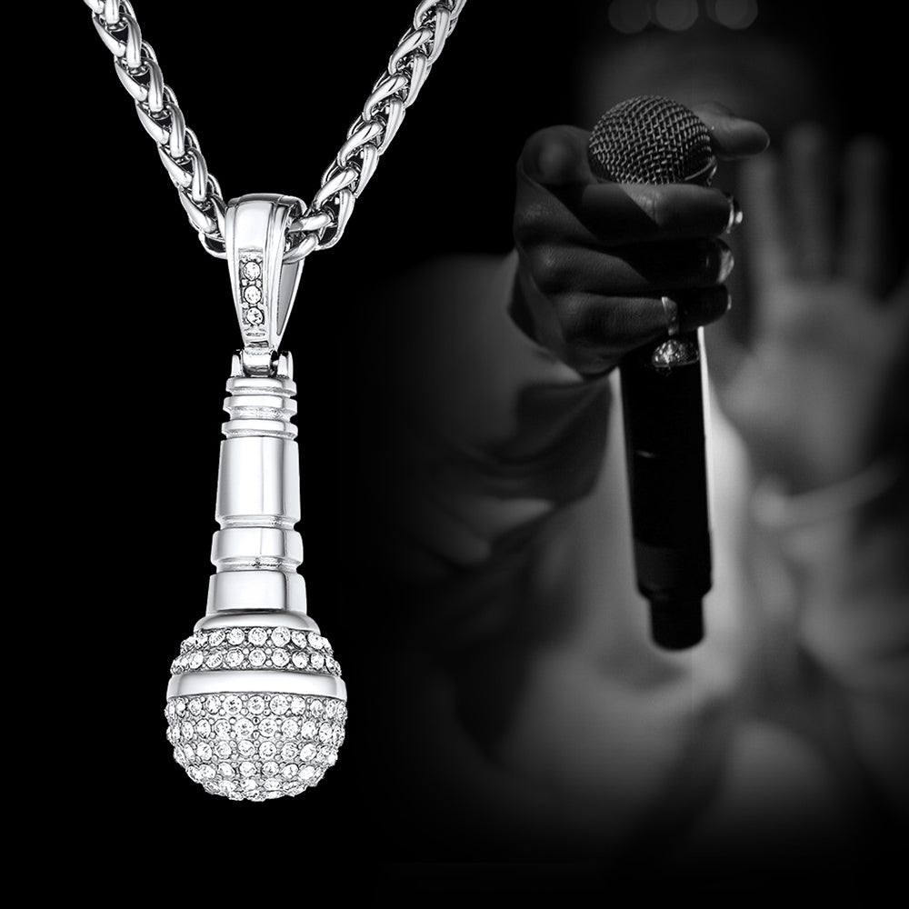 Rock Music Microphone Necklaces for Teens