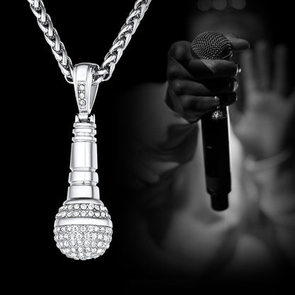 Rock Music Microphone Necklaces for Teens