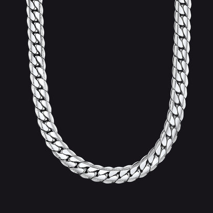 9mm Width Curb Chain Necklace for