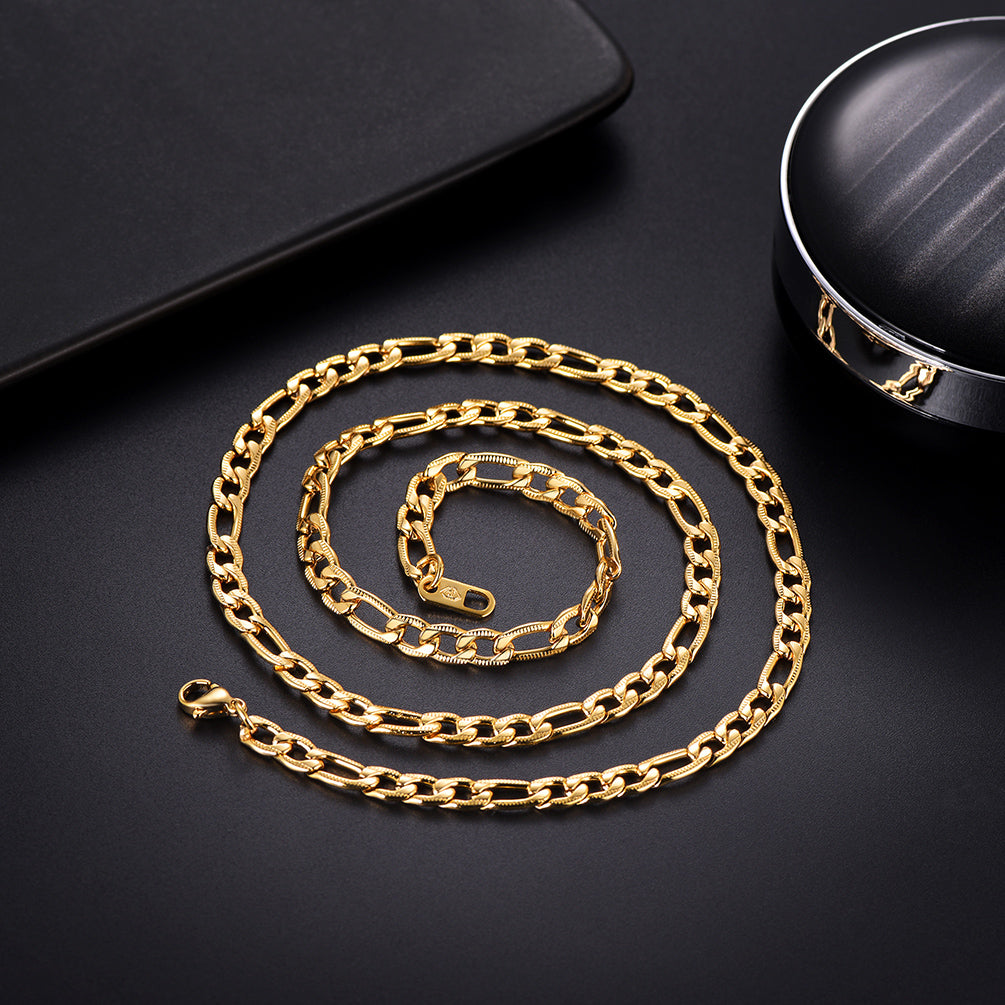 5mm Figaro Chain Necklace for