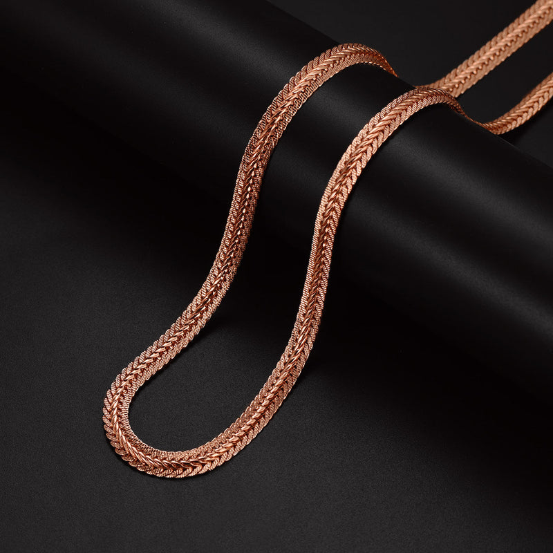 6mm Foxtail Chain Link Necklace for