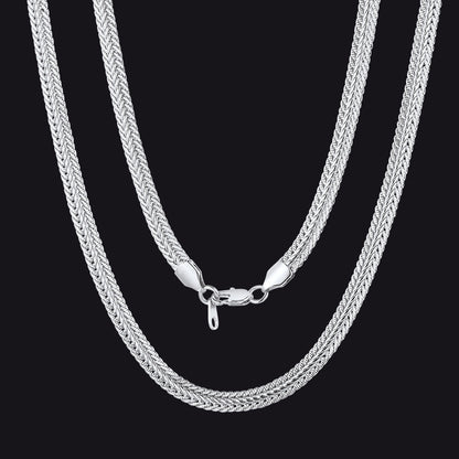 6mm Foxtail Chain Link Necklace for