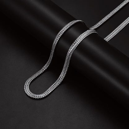 6mm Foxtail Chain Link Necklace for