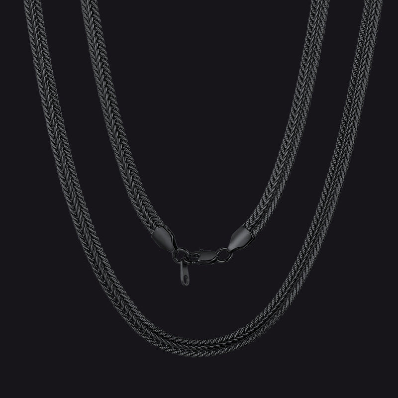 6mm Foxtail Chain Link Necklace for