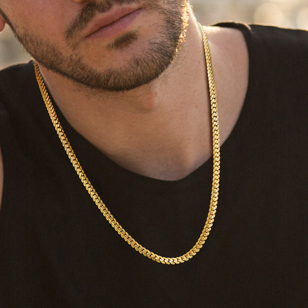 6mm Curb Chain Necklace in Stainless Steel for