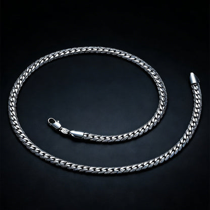6mm Curb Chain Necklace in Stainless Steel for