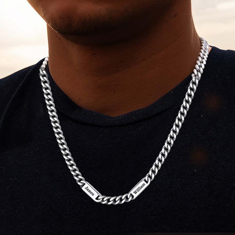To My Engraved Name Chain Necklace, Birthday or Anniversary Gift for Him