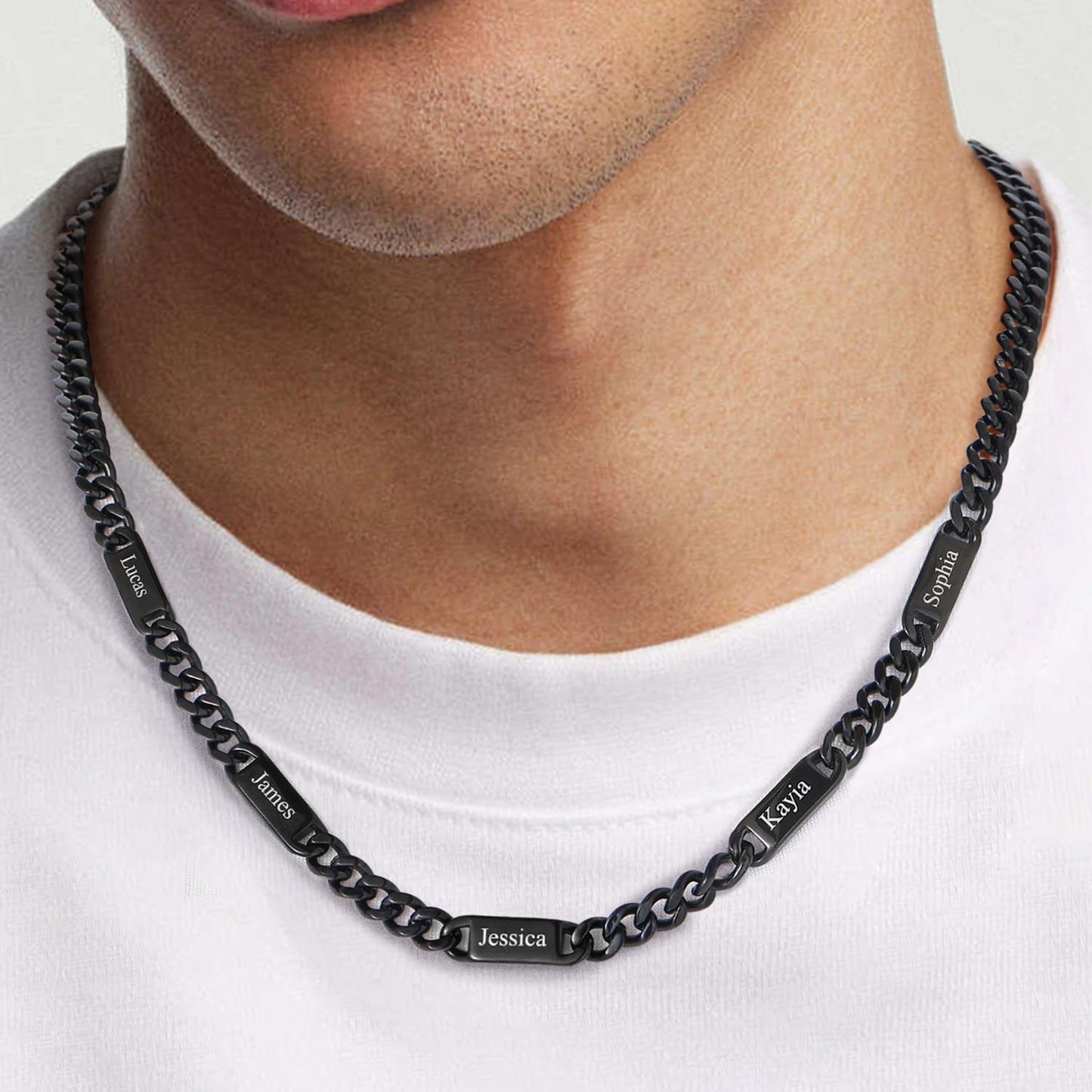 To My Engraved Name Chain Necklace, Birthday or Anniversary Gift for Him