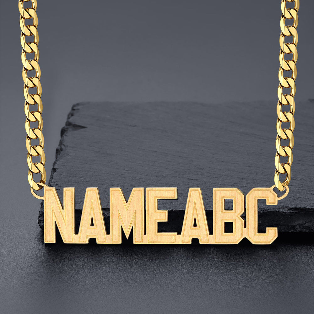 Customized Nameplate Cuban Chain Necklace for
