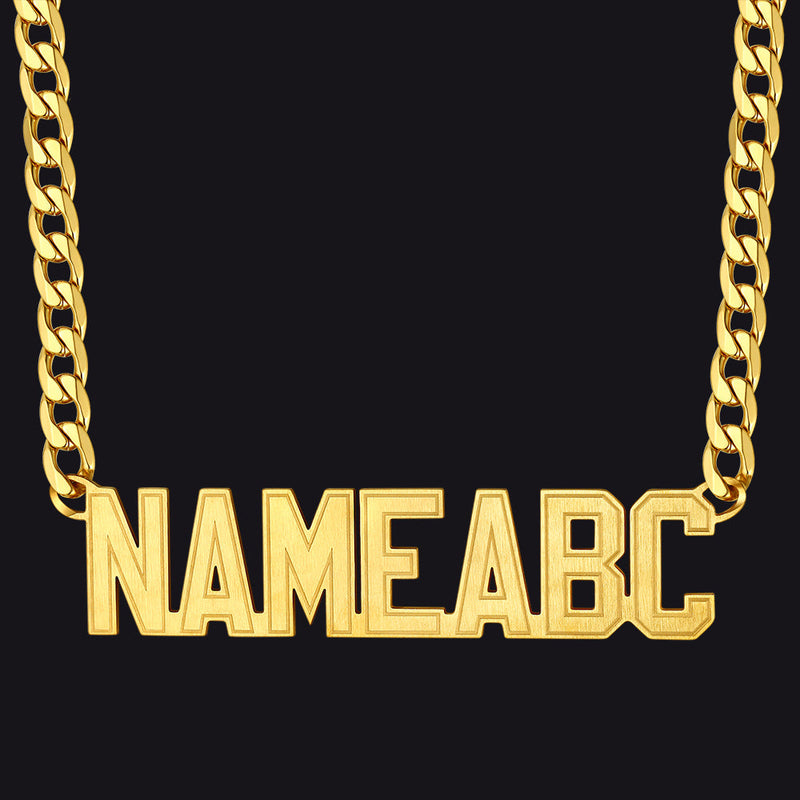 Customized Nameplate Cuban Chain Necklace for