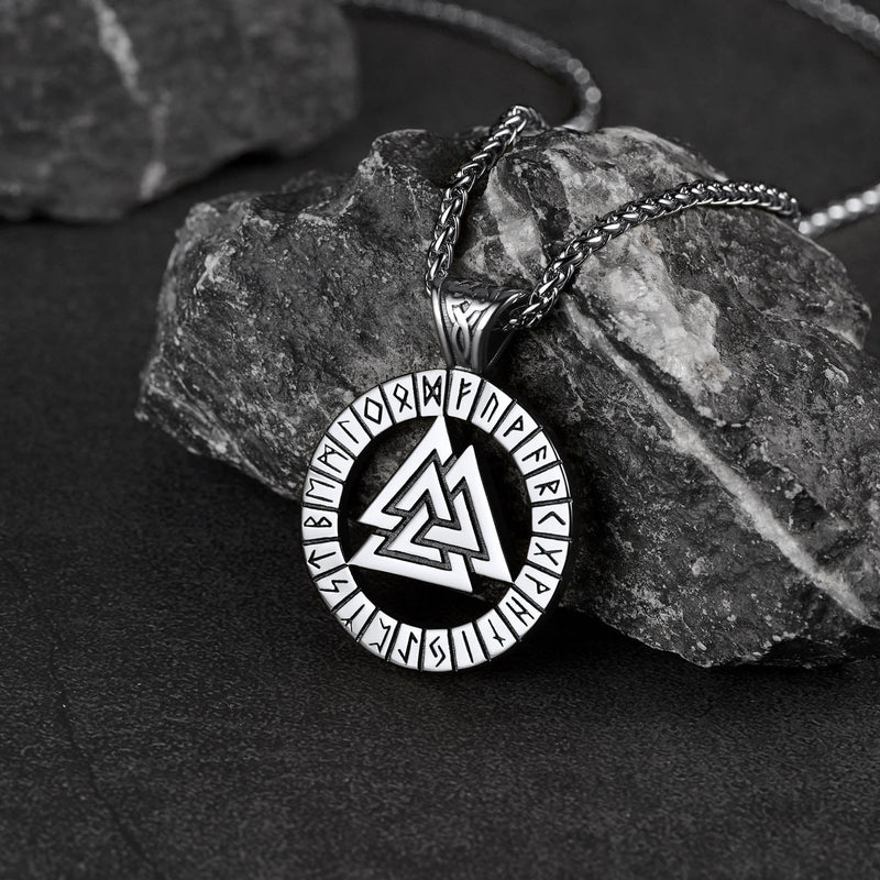 Nordic Viking Runes Celtic Pendant Necklaces for