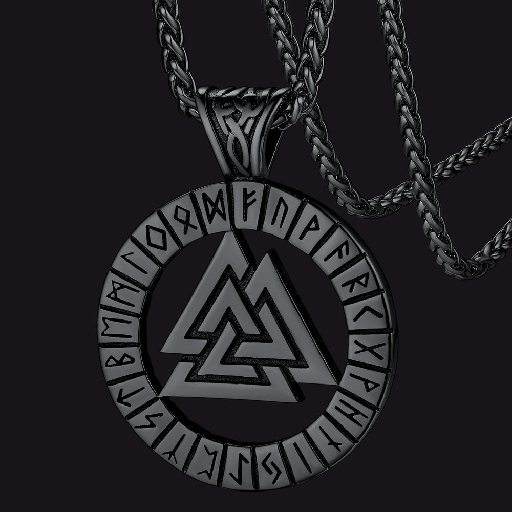 Nordic Viking Runes Celtic Pendant Necklaces for