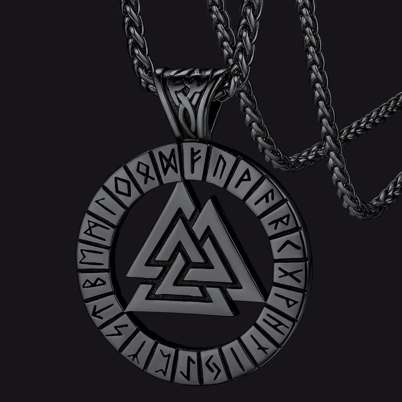 Nordic Viking Runes Celtic Pendant Necklaces for