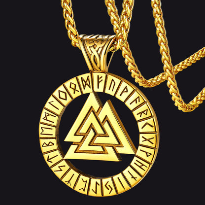 Nordic Viking Runes Celtic Pendant Necklaces for