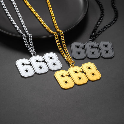 Personalized Sports Jersey Number Chain Necklace for Sport Fans