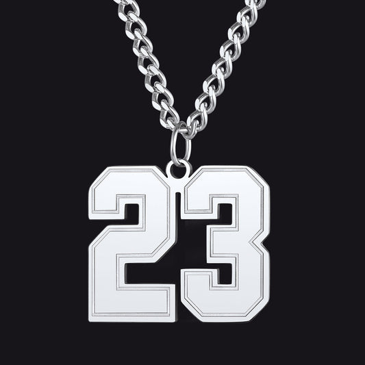 Personalized Sports Jersey Number Chain Necklace for Sport Fans