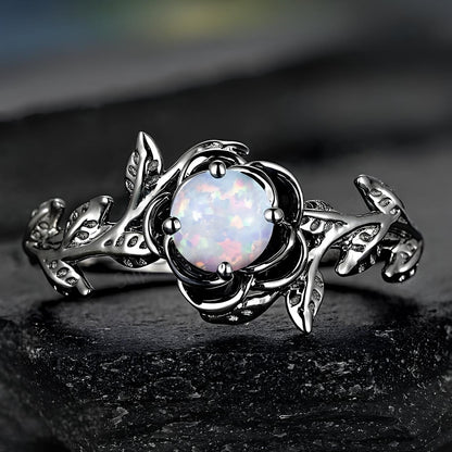 Nature’s Veil Opal Goddess Ring