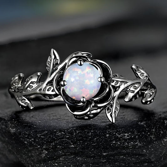 Nature’s Veil Opal Goddess Ring