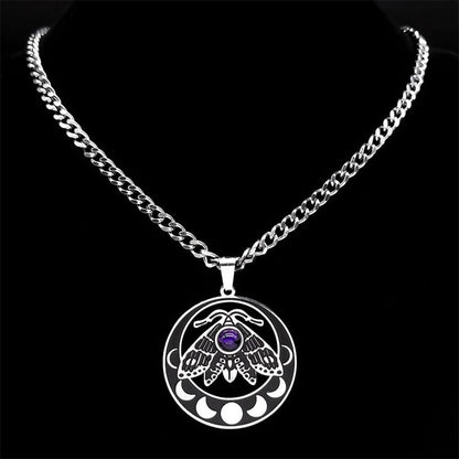 Lunar Moth of Transformation Necklace