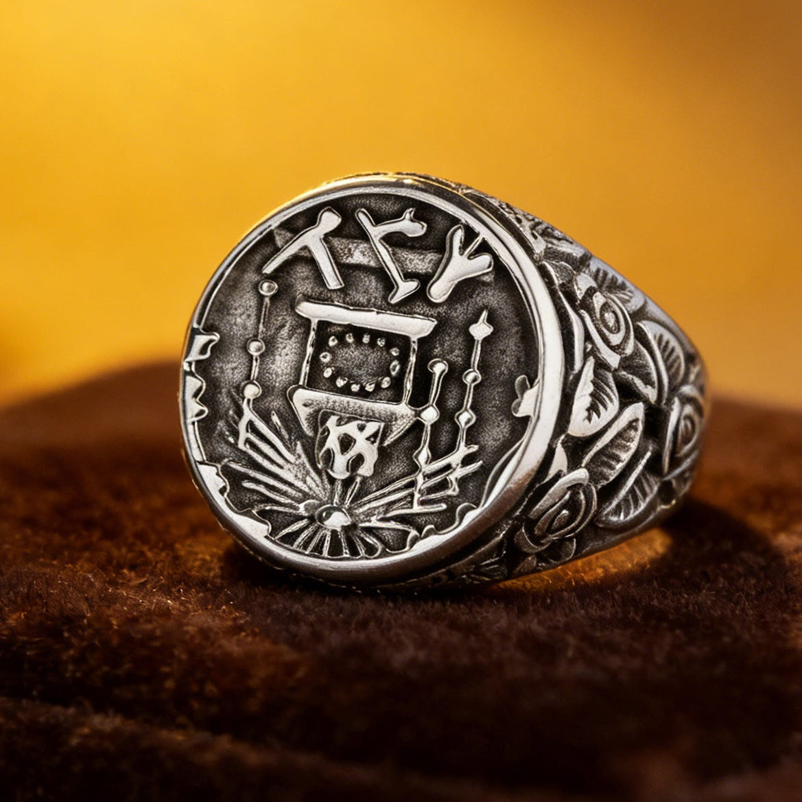 Masonic Temple Rose Ring