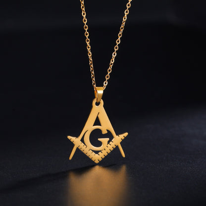 Classic Masonic Pendant Necklace for Freemason