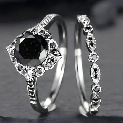 Obsidian Glow Ring Set