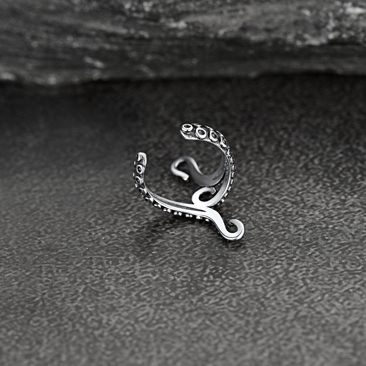 Sterling Silver Octopus Ear Cuff Earrings for