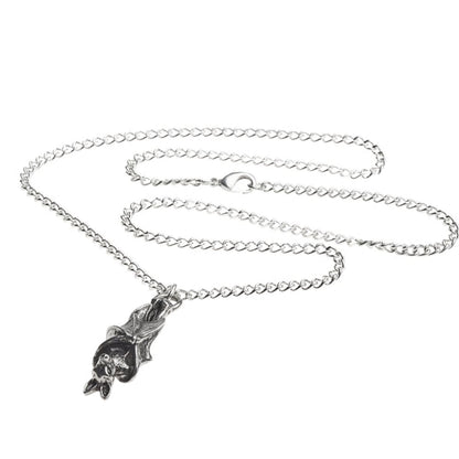 Awaiting the Eventide Bat Pendant Necklace by Alchemy Gothic