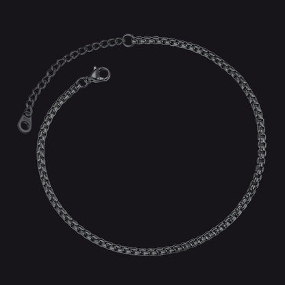 3mm Stainless Steel Box Chain Anklet for