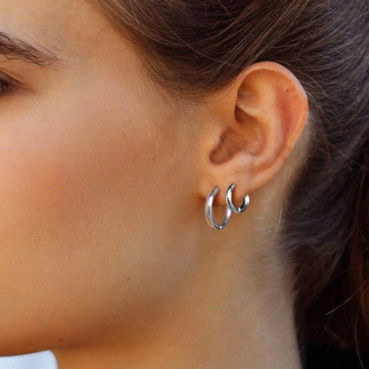 Simple 10mm Hoop Earrings for