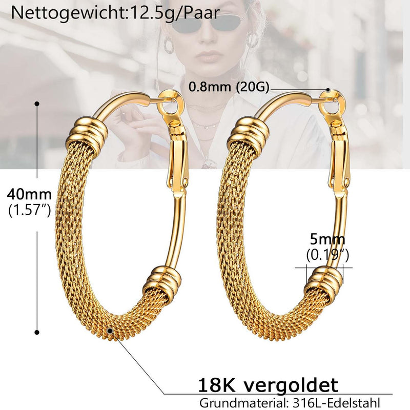 Minimalist Chunky Hoop Earrings for With Lobster Clasp