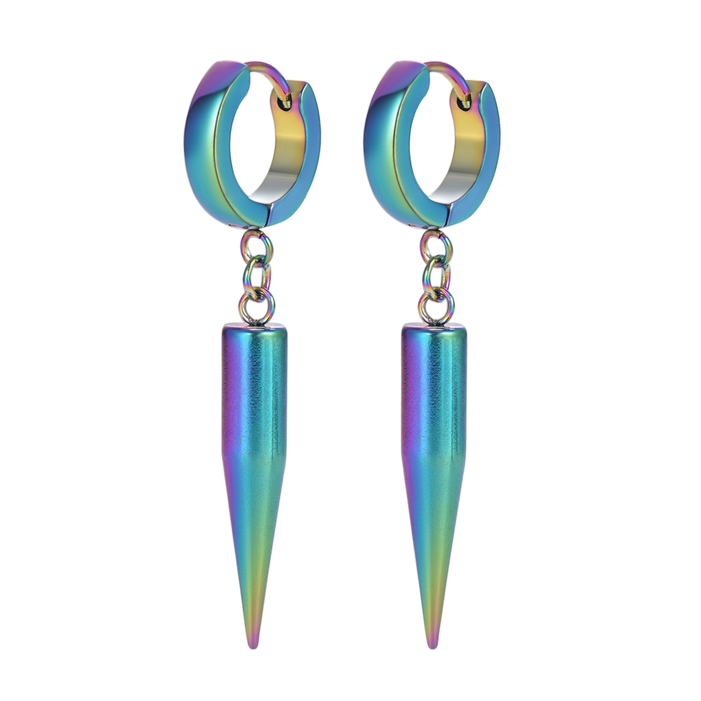Punk Long Spike Dangle Hoop Earrings for
