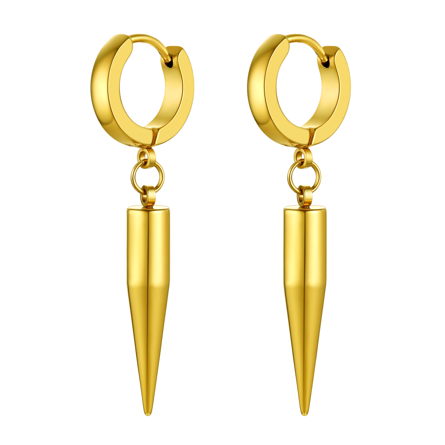 Punk Long Spike Dangle Hoop Earrings for